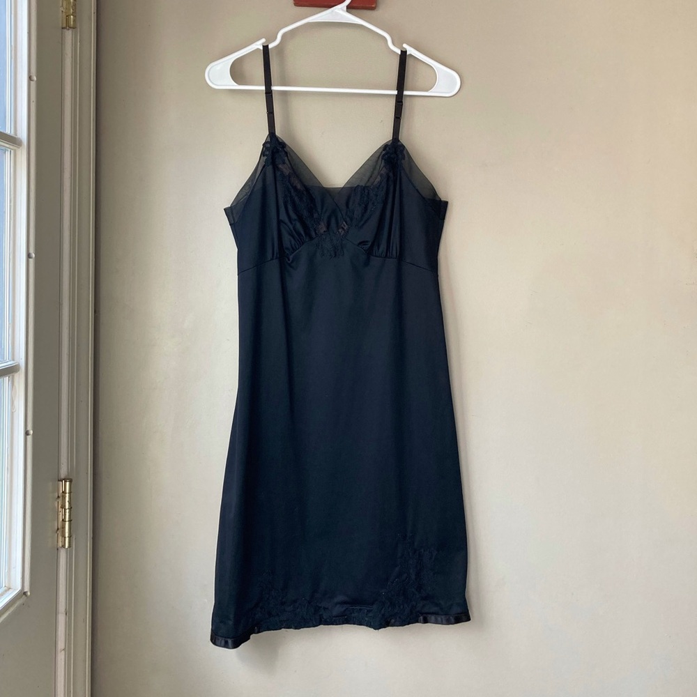 Vintage Van Roalte 50’s Black Slip Dress 34